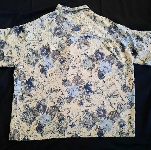 Island Shores Washable 100% Silk, Hawaiian Button Shirt, Men's Size XL - Picture 2 of 12